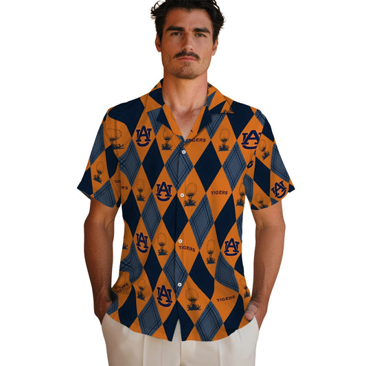 Auburn Tigers Hawaiian Shirt - Golfing Plaid | Moonbestprint
