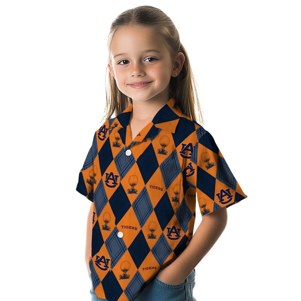 Auburn Tigers Hawaiian Shirt - Golfing Plaid | Moonbestprint