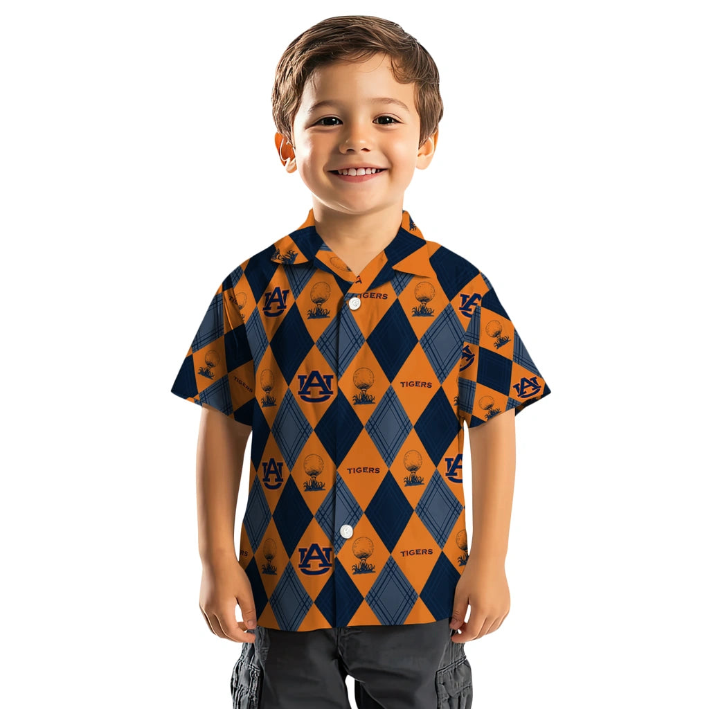 Auburn Tigers Hawaiian Shirt - Golfing Plaid | Moonbestprint