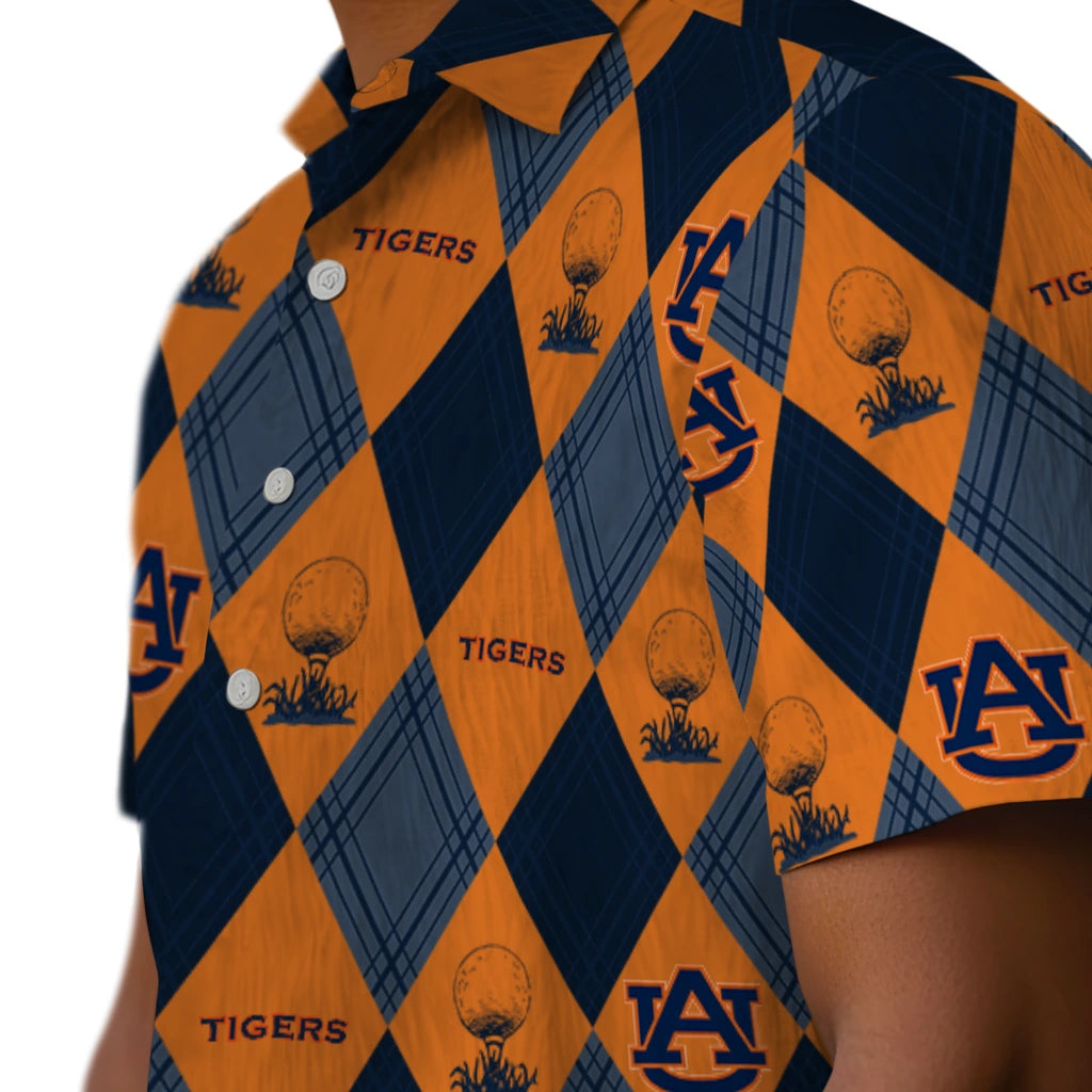 Auburn Tigers Hawaiian Shirt - Golfing Plaid | Moonbestprint