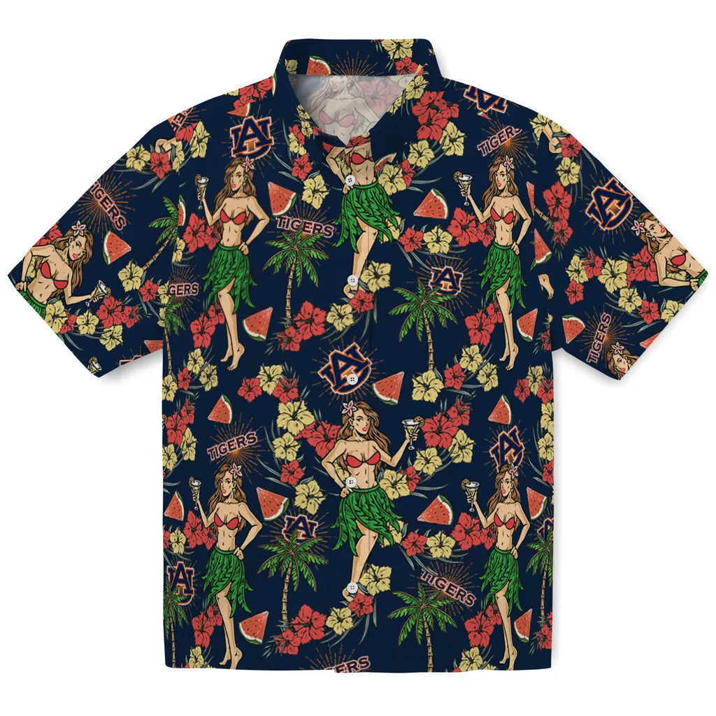 Auburn Tigers Hawaiian Shirt - Hawaiian Girls Design | Moonbestprint