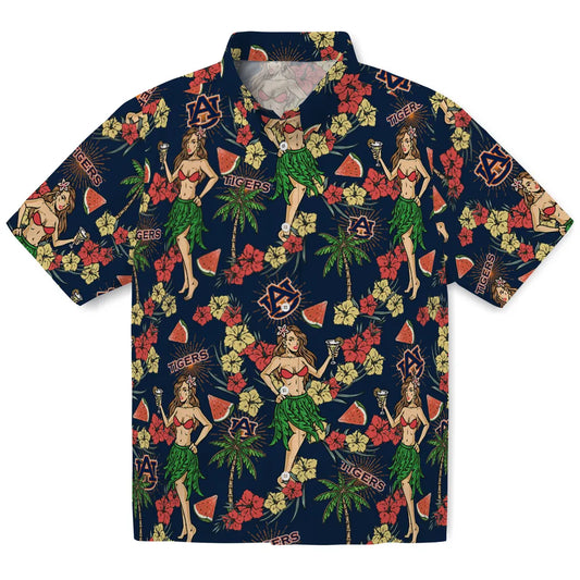 Auburn Tigers Hawaiian Shirt - Hawaiian Girls Design | Moonbestprint