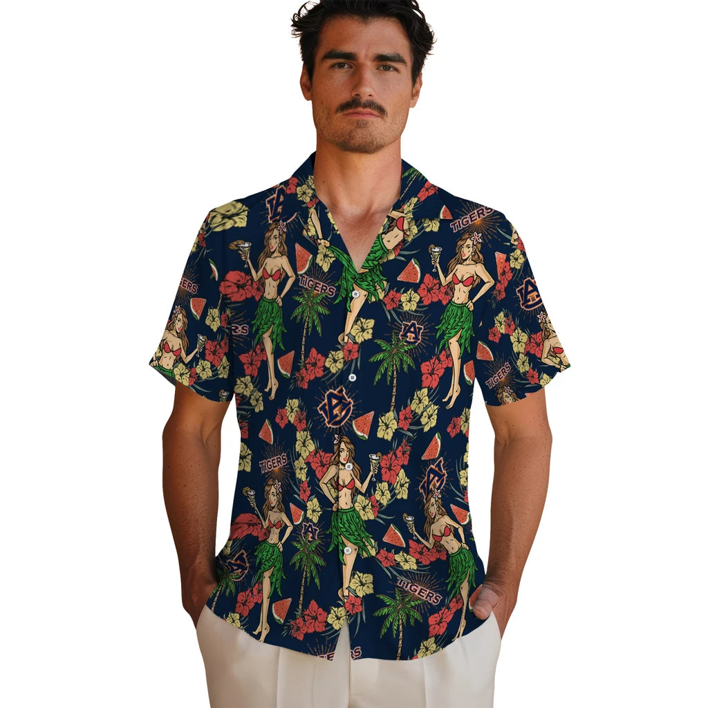 Auburn Tigers Hawaiian Shirt - Hawaiian Girls Design | Moonbestprint