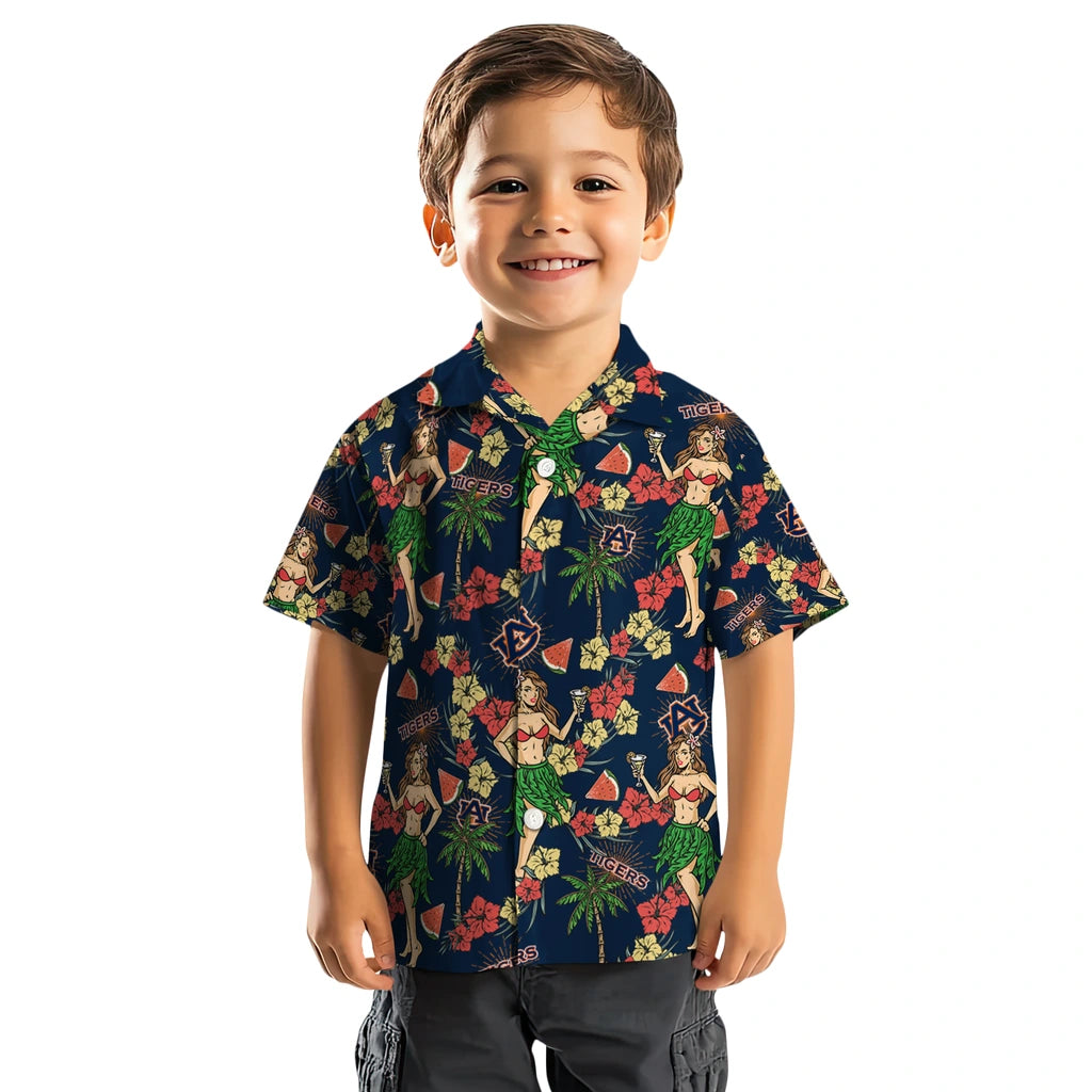 Auburn Tigers Hawaiian Shirt - Hawaiian Girls Design | Moonbestprint