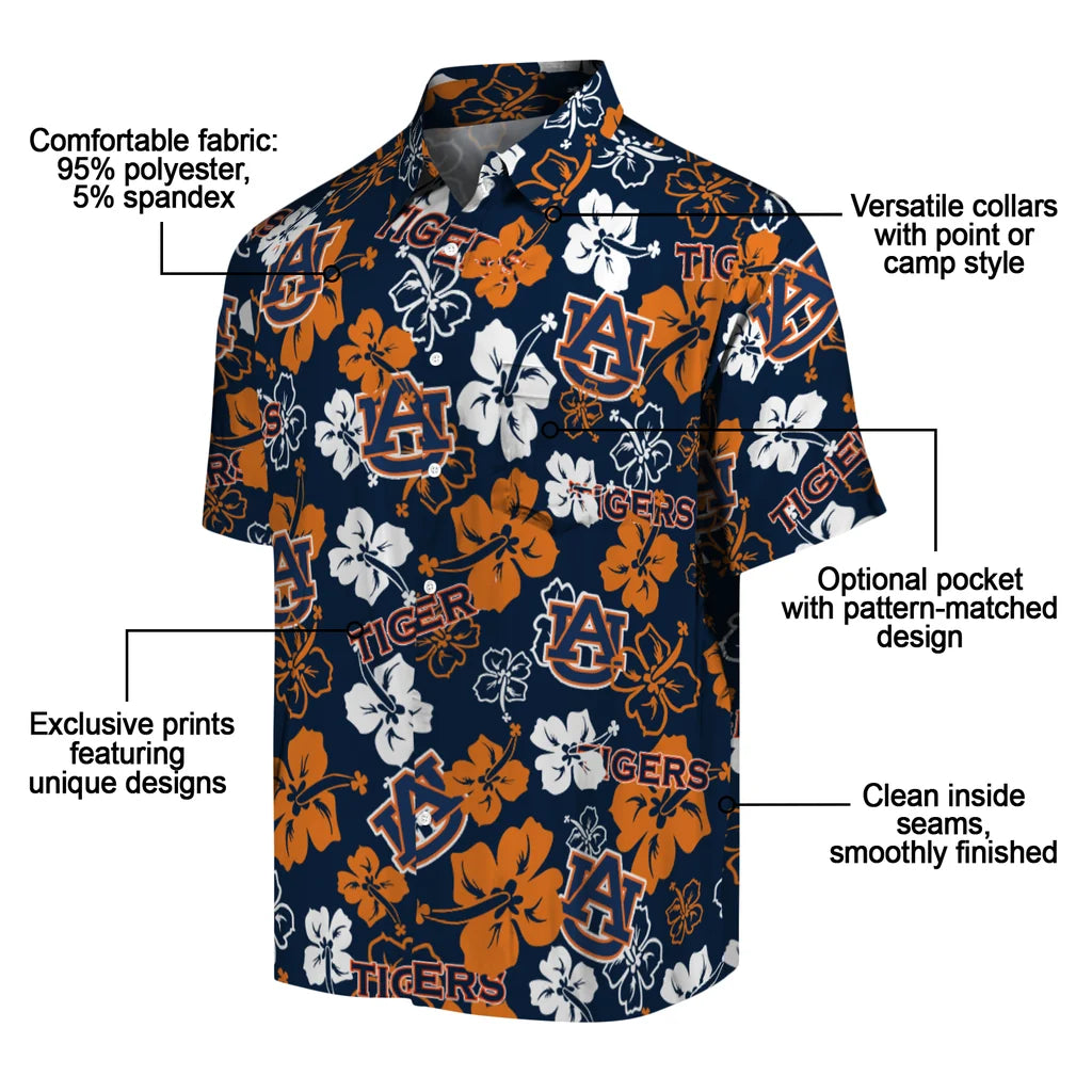 Auburn Tigers Hibiscus Bloom Hawaiian Shirt – Moonbestprint