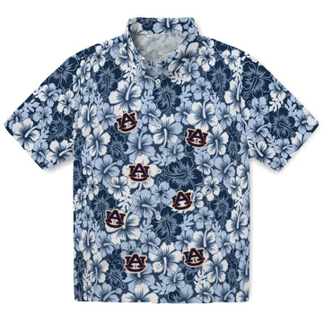 Auburn Tigers Hawaiian Shirt - Hibiscus Blooms | Moonbestprint