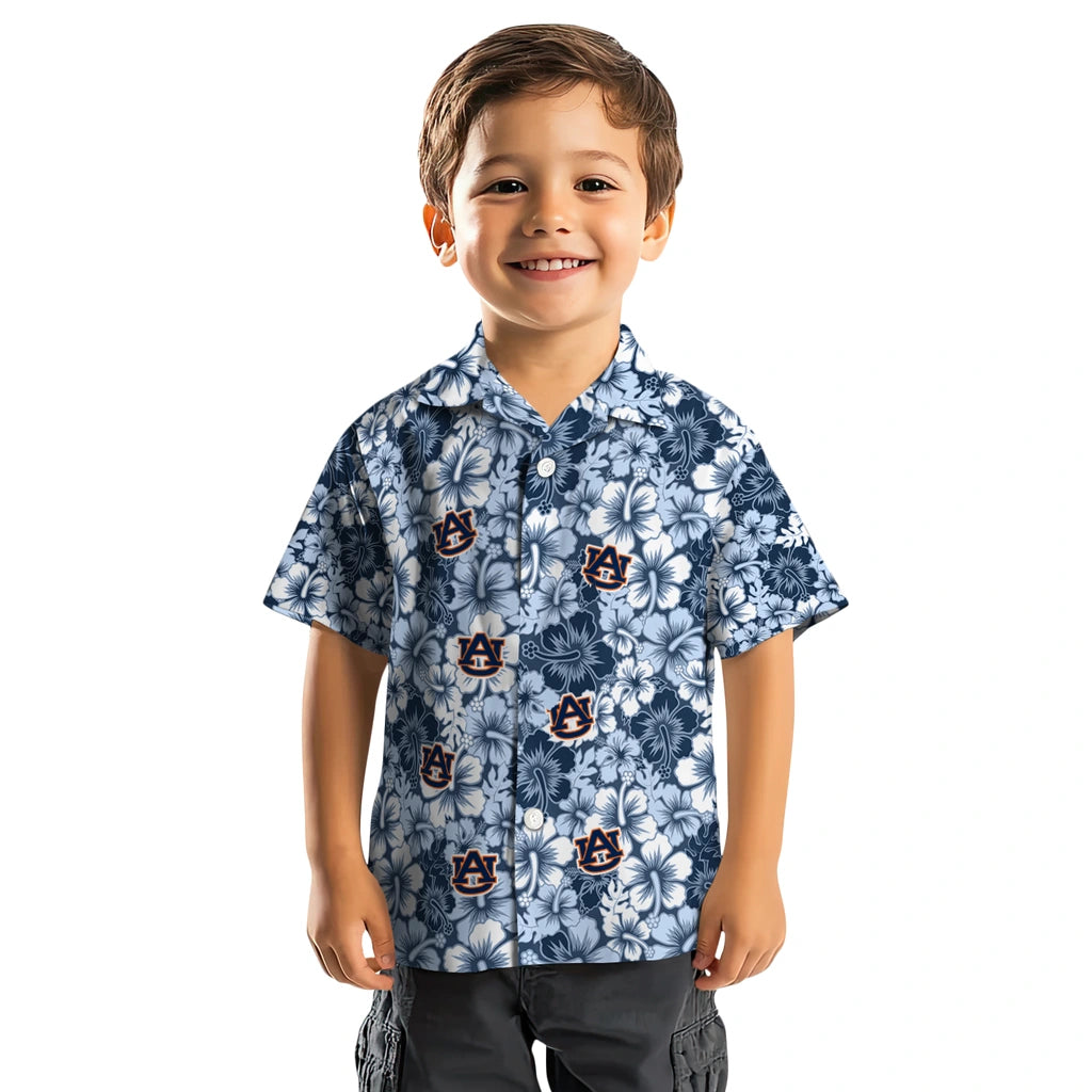 Auburn Tigers Hawaiian Shirt - Hibiscus Blooms | Moonbestprint