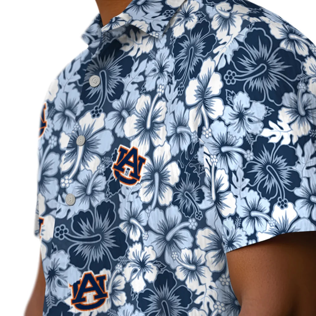 Auburn Tigers Hawaiian Shirt - Hibiscus Blooms | Moonbestprint