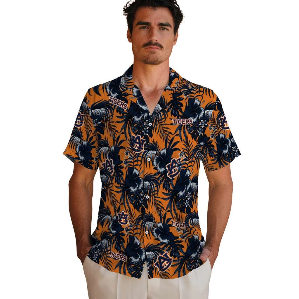 Auburn Tigers Hawaiian Shirt - Hibiscus Exotic | Moonbestprint