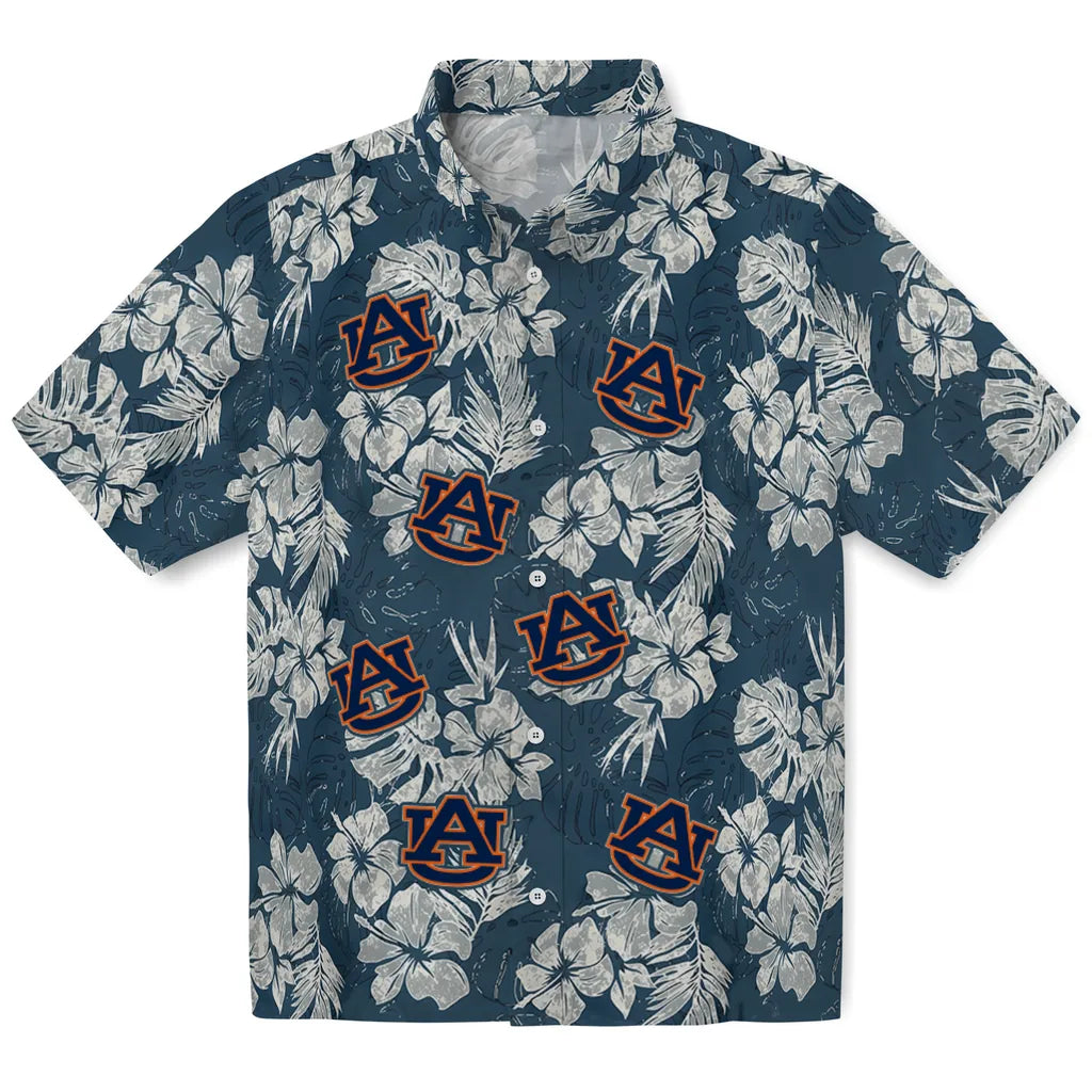 Auburn Tigers Hawaiian Shirt - Hibiscus Flowers | Moonbestprint