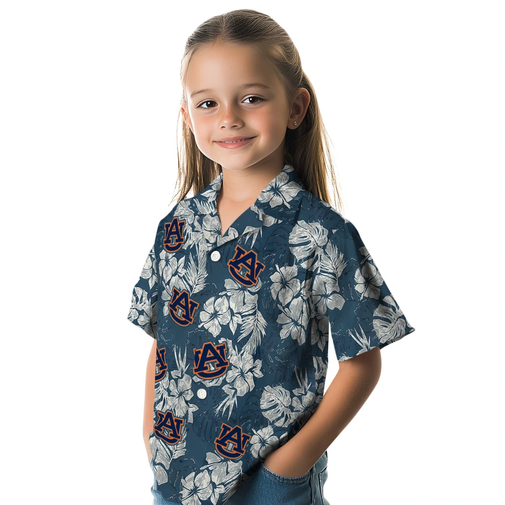 Auburn Tigers Hawaiian Shirt - Hibiscus Flowers | Moonbestprint