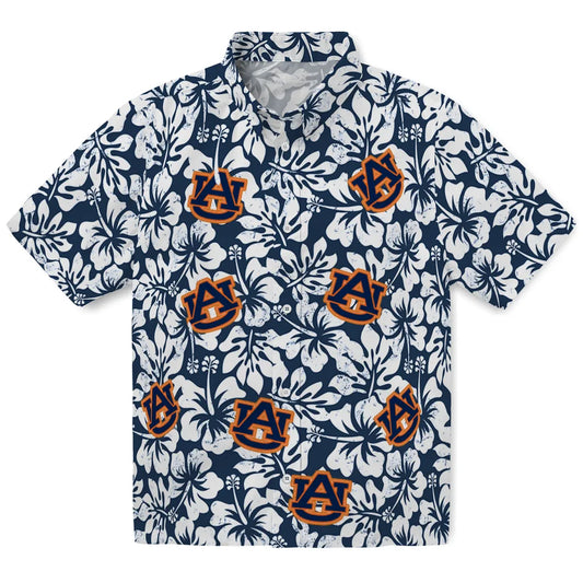 Auburn Tigers Hawaiian Shirt - Hibiscus Motif | Moonbestprint