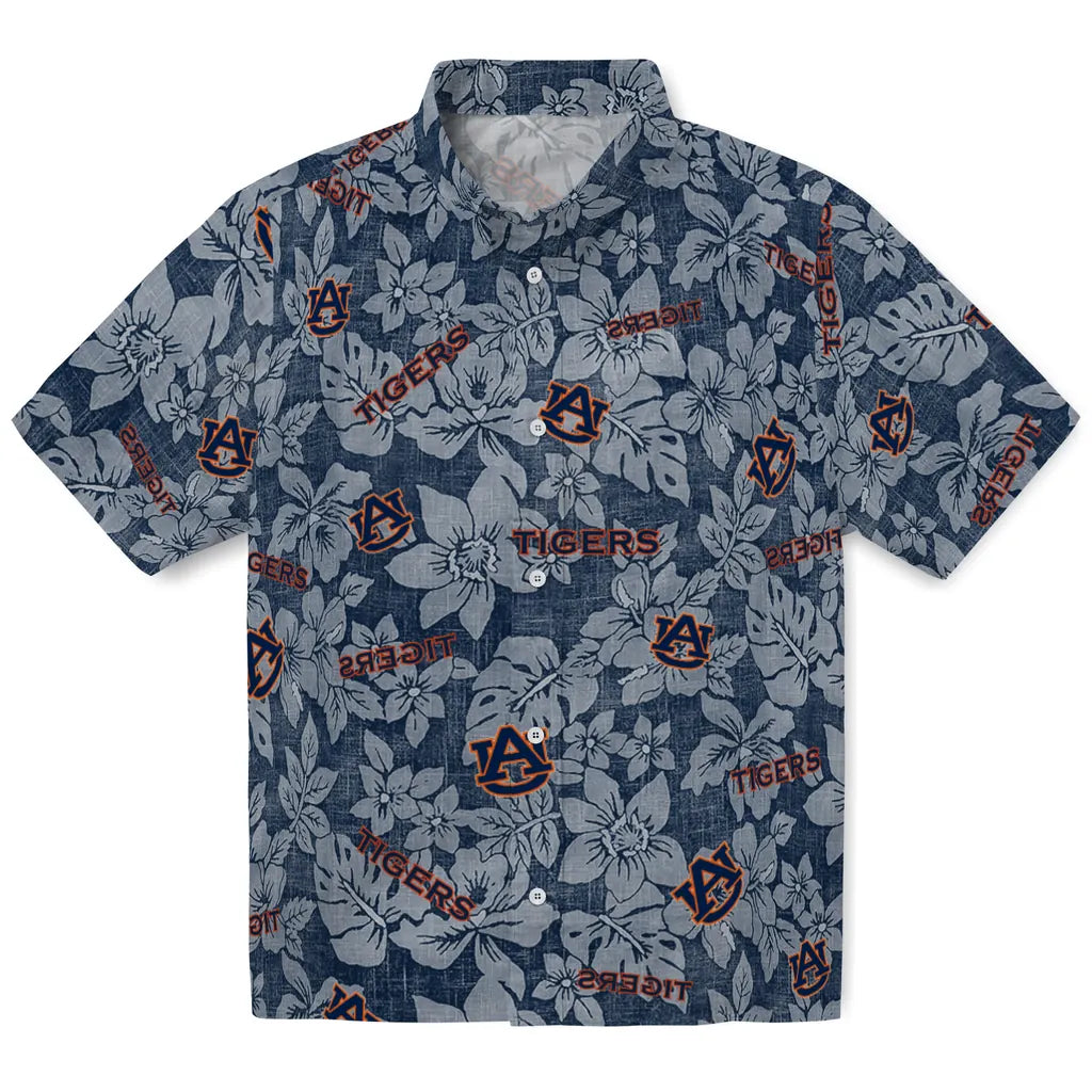 Auburn Tigers Hawaiian Shirt - Hibiscus Oasis | Moonbestprint