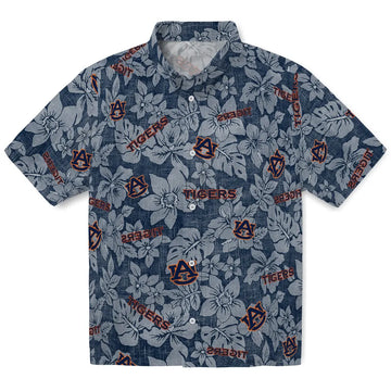 Auburn Tigers Hawaiian Shirt - Hibiscus Oasis | Moonbestprint