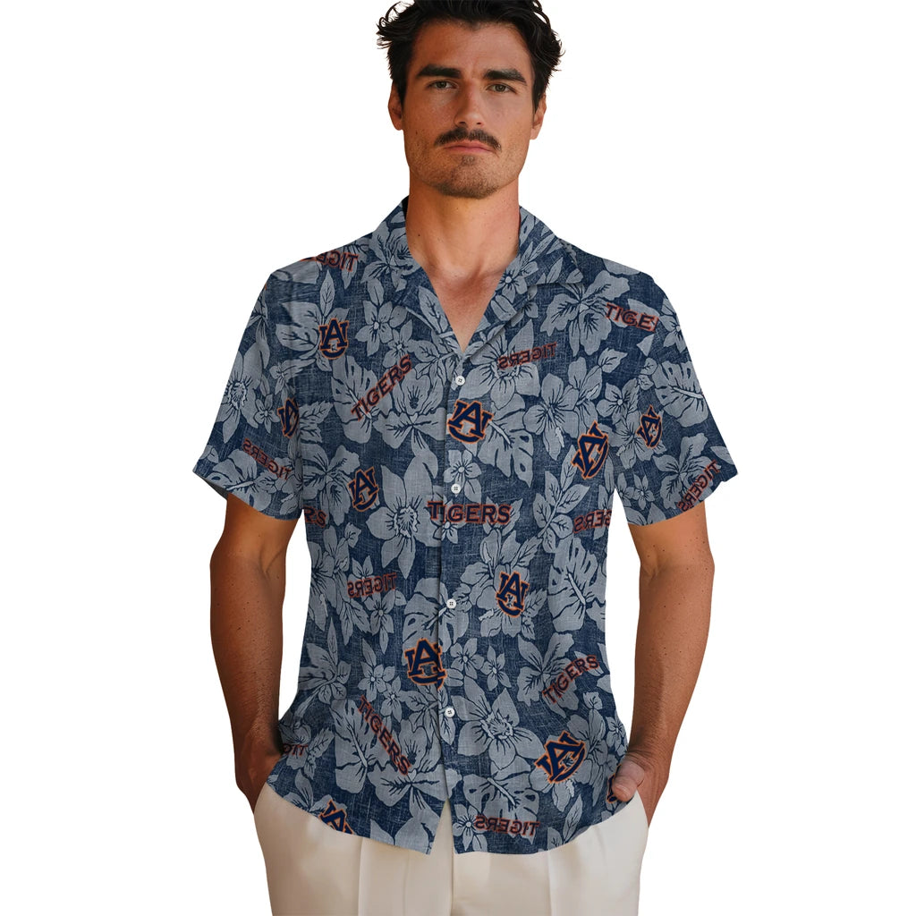 Auburn Tigers Hawaiian Shirt - Hibiscus Oasis | Moonbestprint