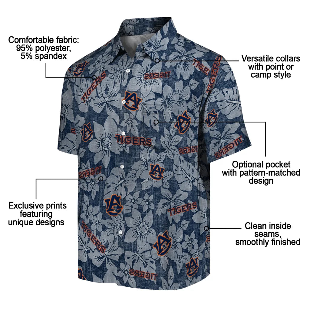 Auburn Tigers Hawaiian Shirt - Hibiscus Oasis | Moonbestprint