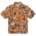Auburn Tigers Hawaiian Shirt - Hibiscus Overlay | Moonbestprint