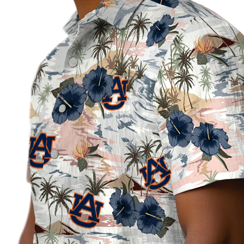 Auburn Tigers Hawaiian Shirt - Hibiscus Seaside | Moonbestprint
