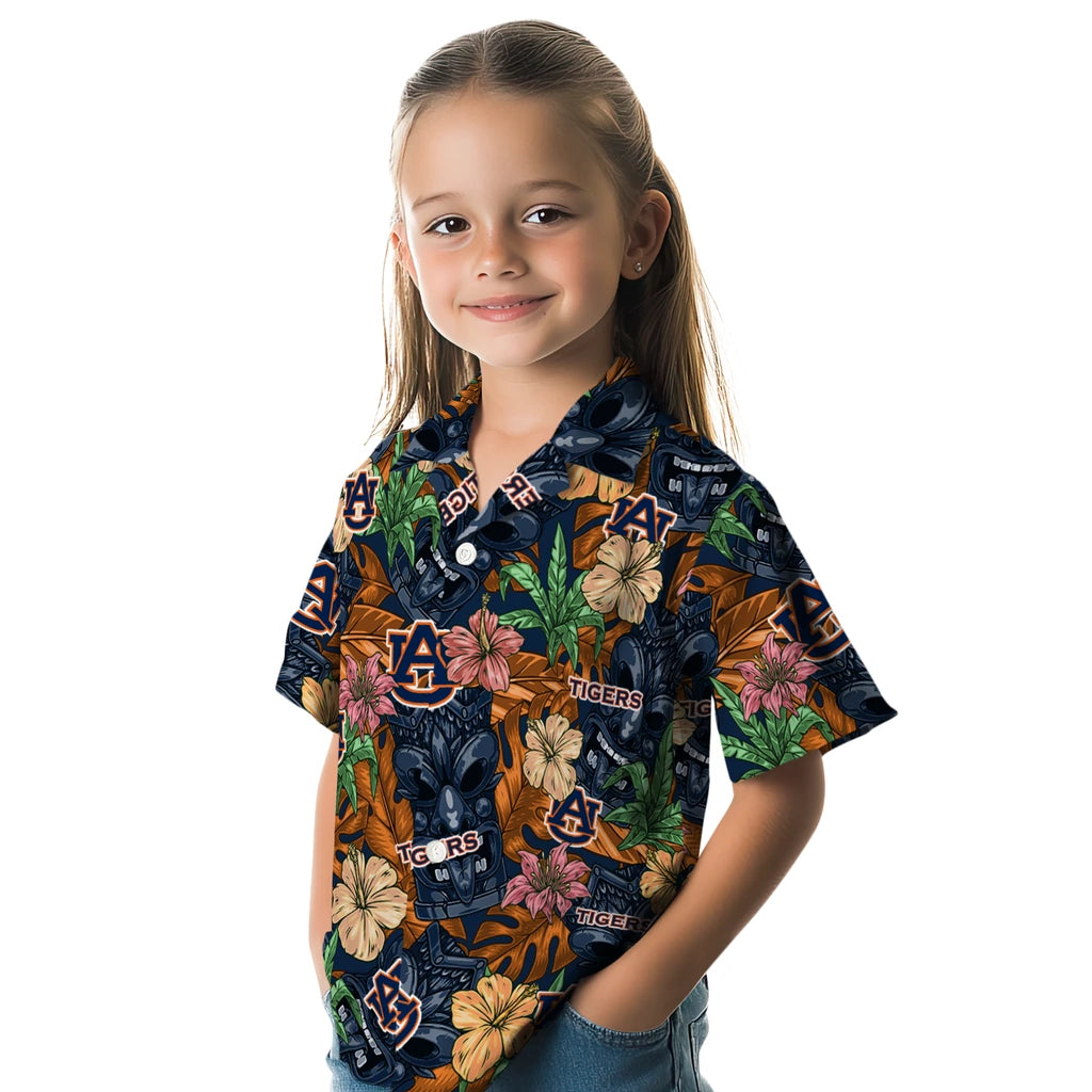 Auburn Tigers Hawaiian Shirt - Hibiscus Tiki Jungle | Moonbestprint