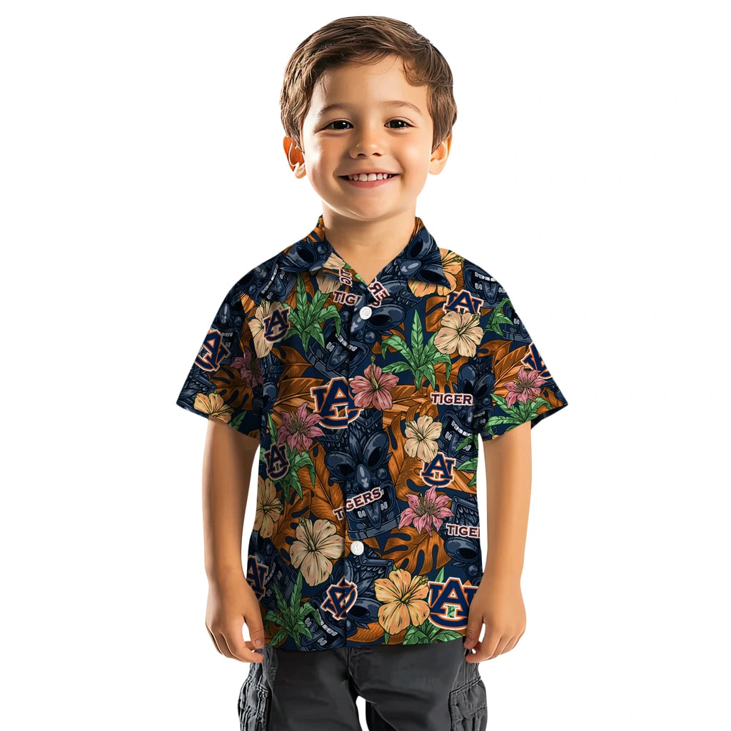 Auburn Tigers Hawaiian Shirt - Hibiscus Tiki Jungle | Moonbestprint