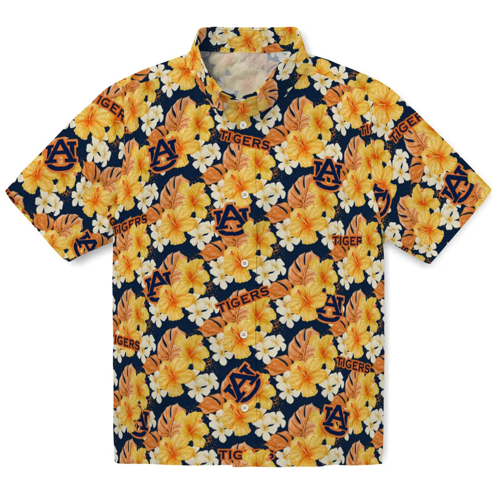 Auburn Tigers Hawaiian Shirt - Hibiscus Tropics | Moonbestprint