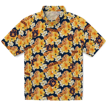 Auburn Tigers Hawaiian Shirt - Hibiscus Tropics | Moonbestprint