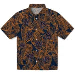 Auburn Tigers Hawaiian Shirt - Leaf Outline | Moonbestprint