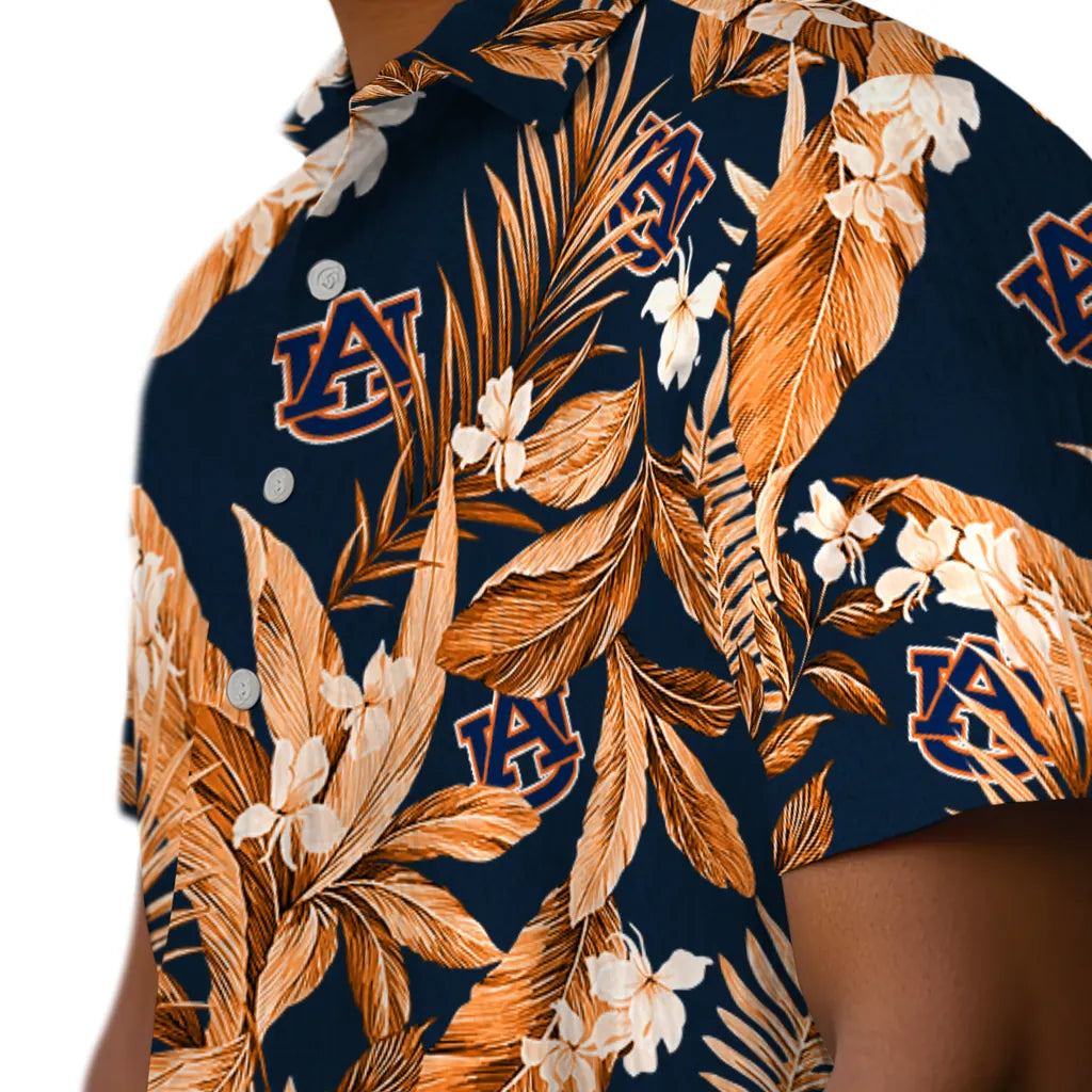 Auburn Tigers Hawaiian Shirt - Palm Leaves | Moonbestprint