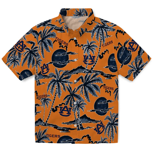 Auburn Tigers Hawaiian Shirt - Palm Sunset | Moonbestprint