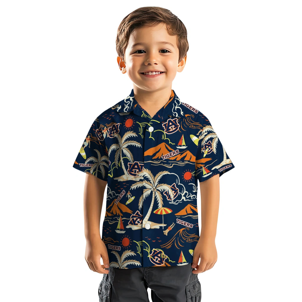 Auburn Tigers Hawaiian Shirt - Palm Tree Island | Moonbestprint
