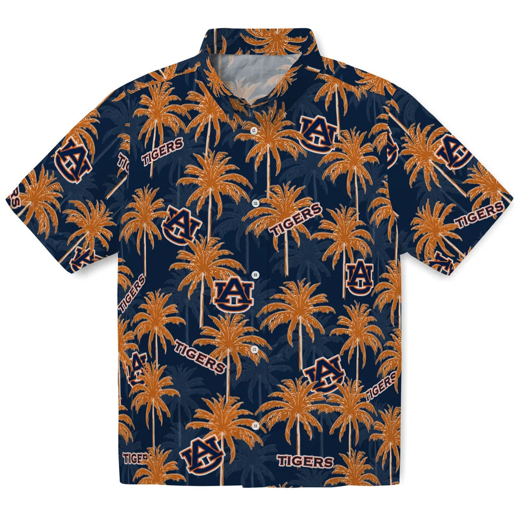 Auburn Tigers Hawaiian Shirt - Palm Tree Motif | Moonbestprint