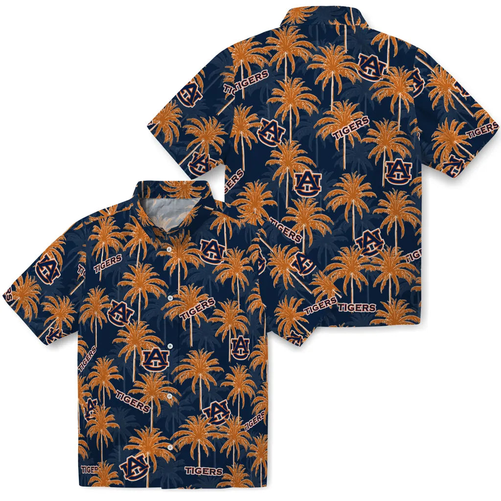 Auburn Tigers Hawaiian Shirt - Palm Tree Motif | Moonbestprint