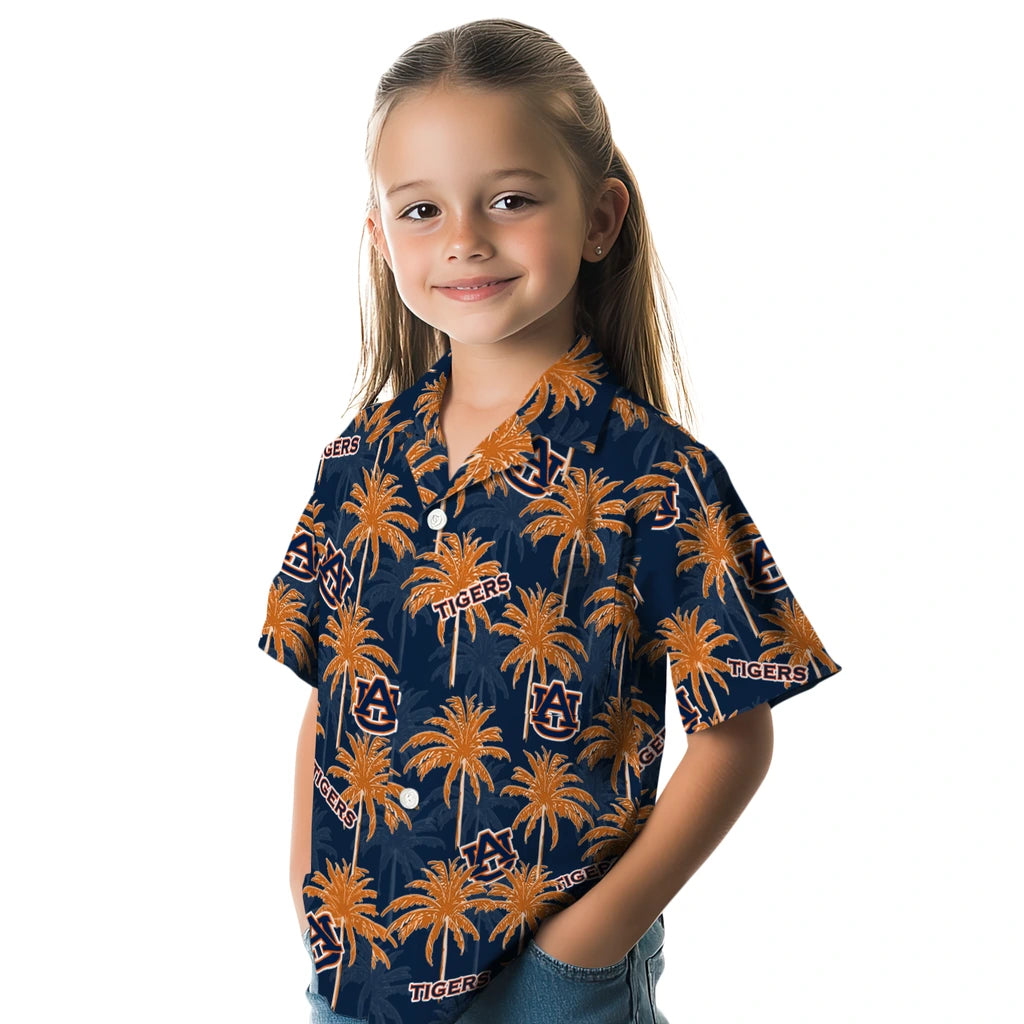 Auburn Tigers Hawaiian Shirt - Palm Tree Motif | Moonbestprint