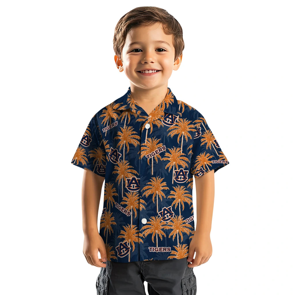 Auburn Tigers Hawaiian Shirt - Palm Tree Motif | Moonbestprint