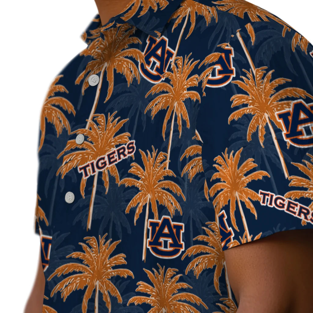 Auburn Tigers Hawaiian Shirt - Palm Tree Motif | Moonbestprint