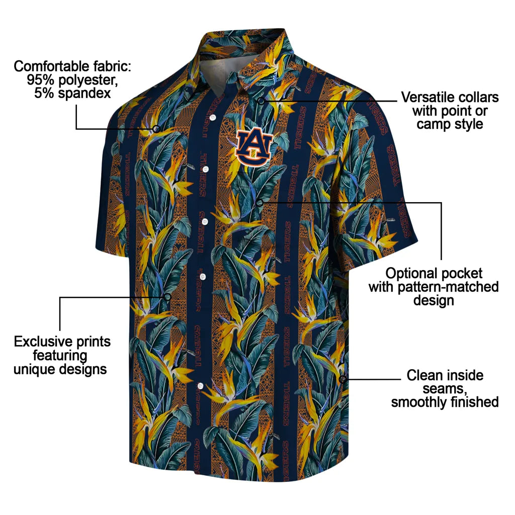 Auburn Tigers Hawaiian Shirt - Paradise Vines | Moonbestprint
