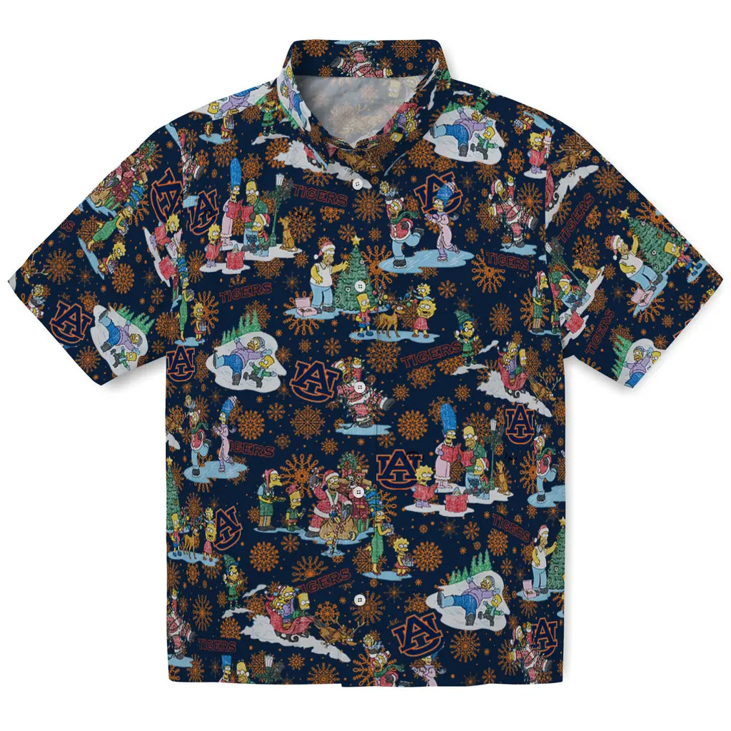 Auburn Tigers Hawaiian Shirt - Simpsons Christmas | Moonbestprint
