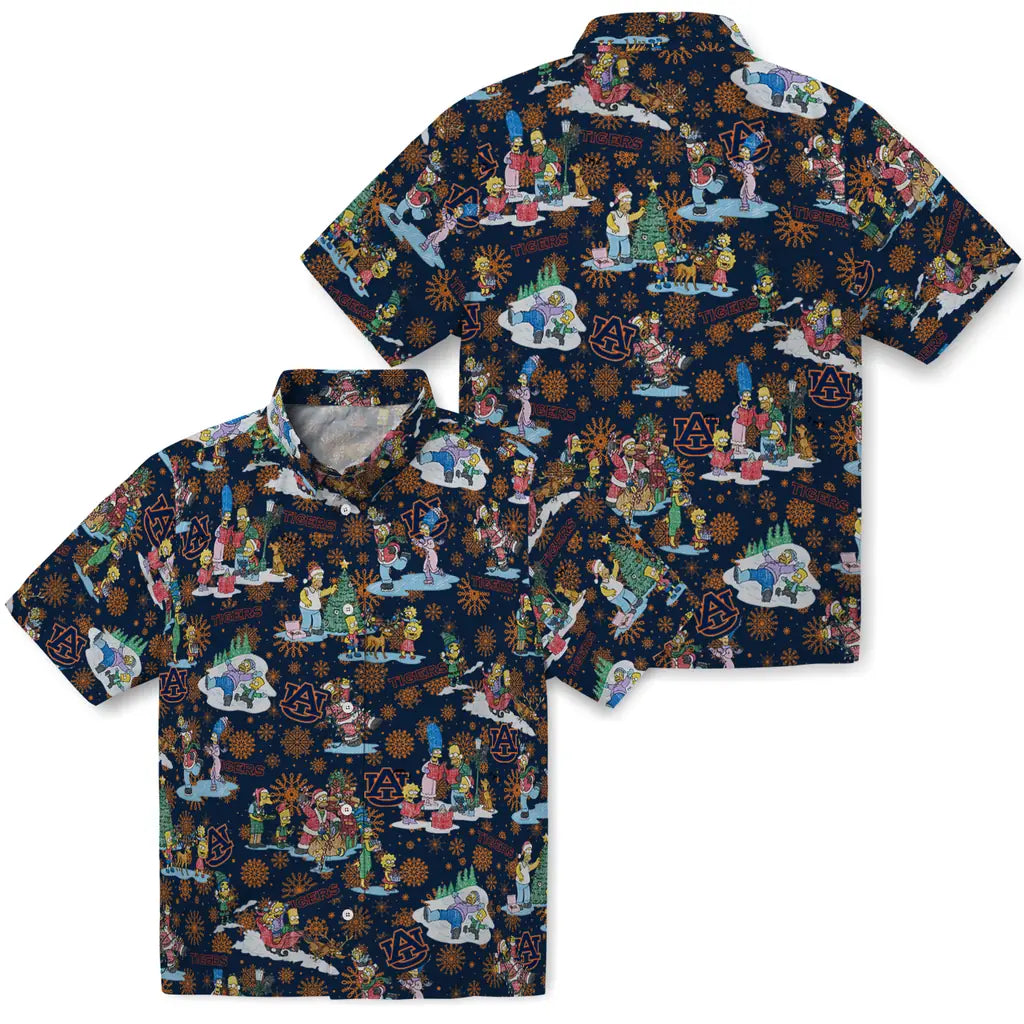 Auburn Tigers Hawaiian Shirt - Simpsons Christmas | Moonbestprint
