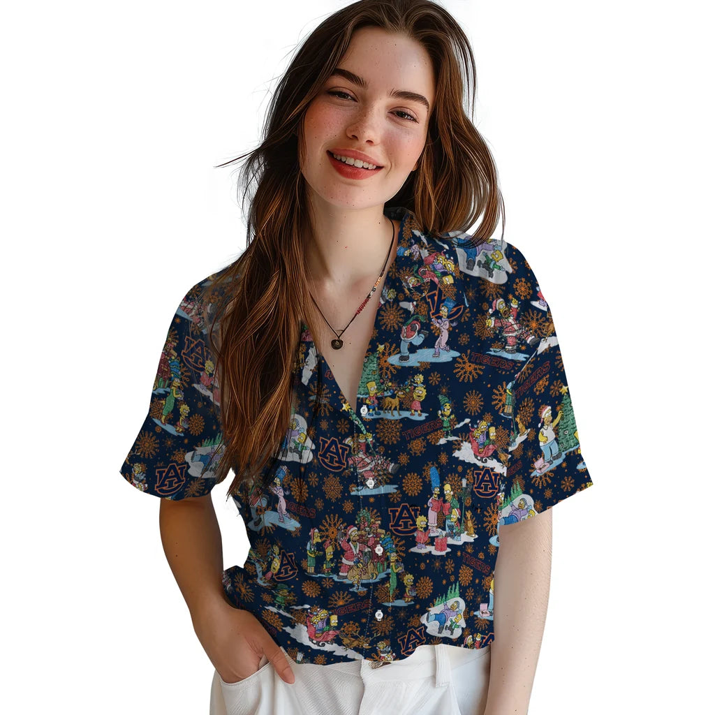 Auburn Tigers Hawaiian Shirt - Simpsons Christmas | Moonbestprint