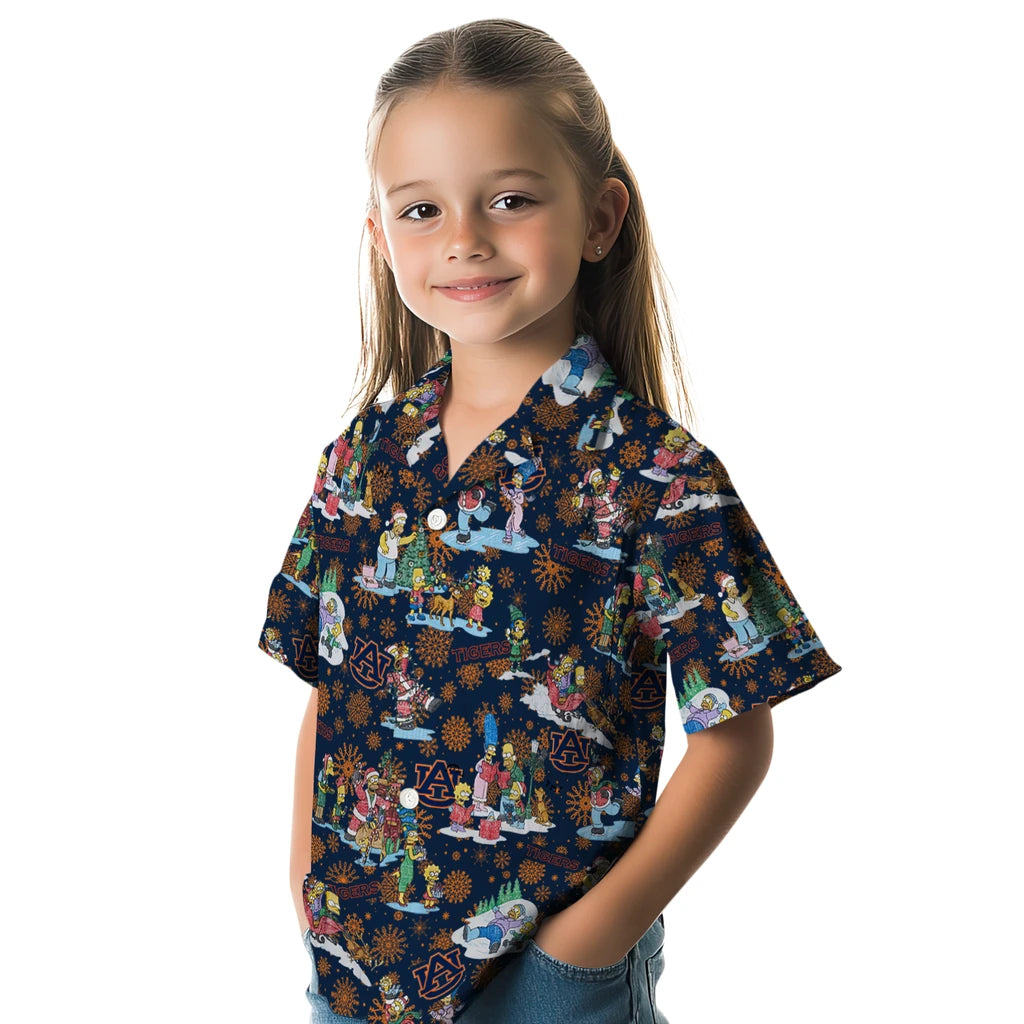 Auburn Tigers Hawaiian Shirt - Simpsons Christmas | Moonbestprint