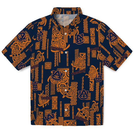 Auburn Tigers Hawaiian Shirt - Turtle Lines | Moonbestprint
