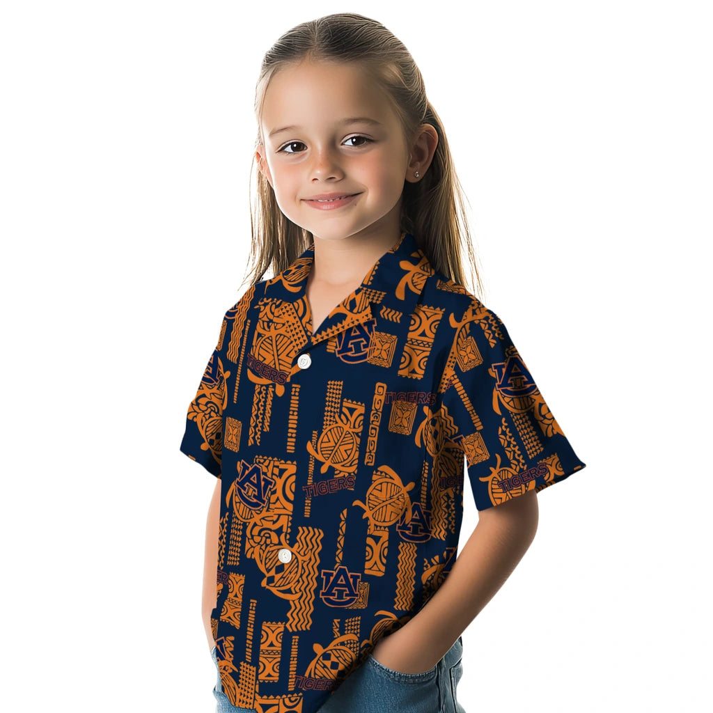 Auburn Tigers Hawaiian Shirt - Turtle Lines | Moonbestprint