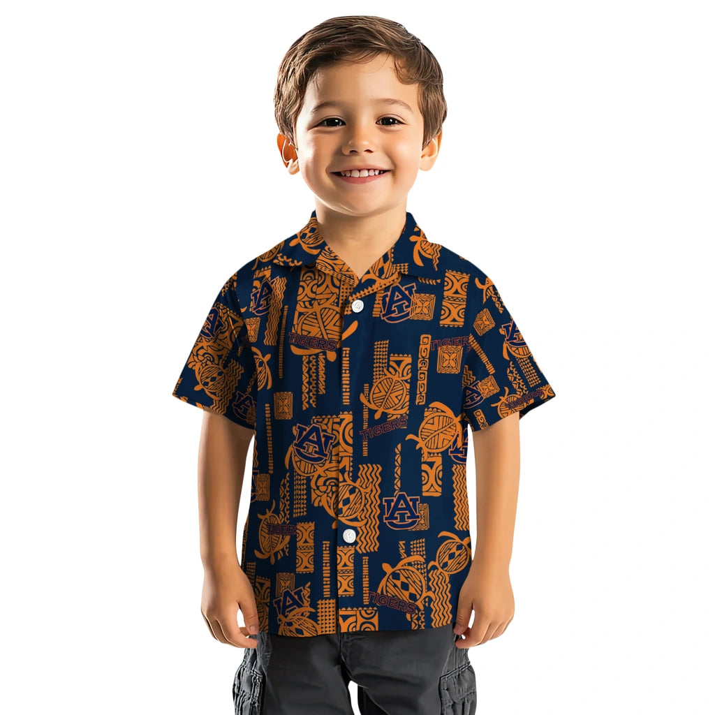 Auburn Tigers Hawaiian Shirt - Turtle Lines | Moonbestprint