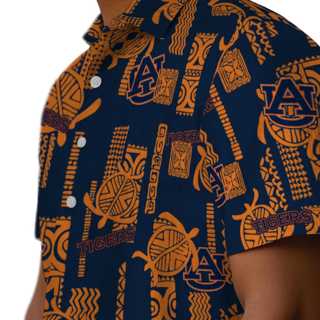 Auburn Tigers Hawaiian Shirt - Turtle Lines | Moonbestprint