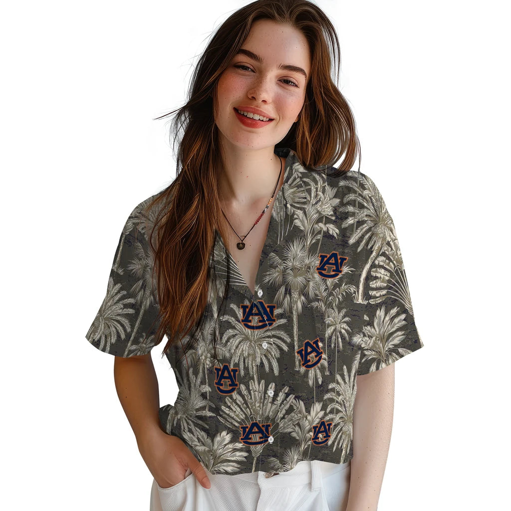 Auburn Tigers Hawaiian Shirt - Vintage Palm Tree | Moonbestprint