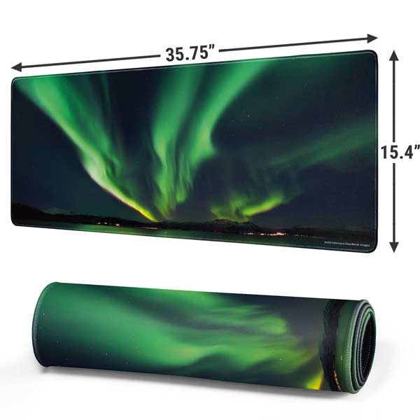 StockTrek Aurora Borealis Over Tjeldsundet in Norway Gaming Mouse Pad Moonbestprint