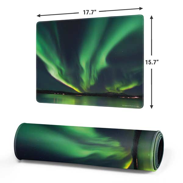 StockTrek Aurora Borealis Over Tjeldsundet in Norway Gaming Mouse Pad Moonbestprint