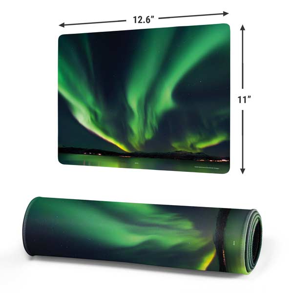 StockTrek Aurora Borealis Over Tjeldsundet in Norway Gaming Mouse Pad Moonbestprint