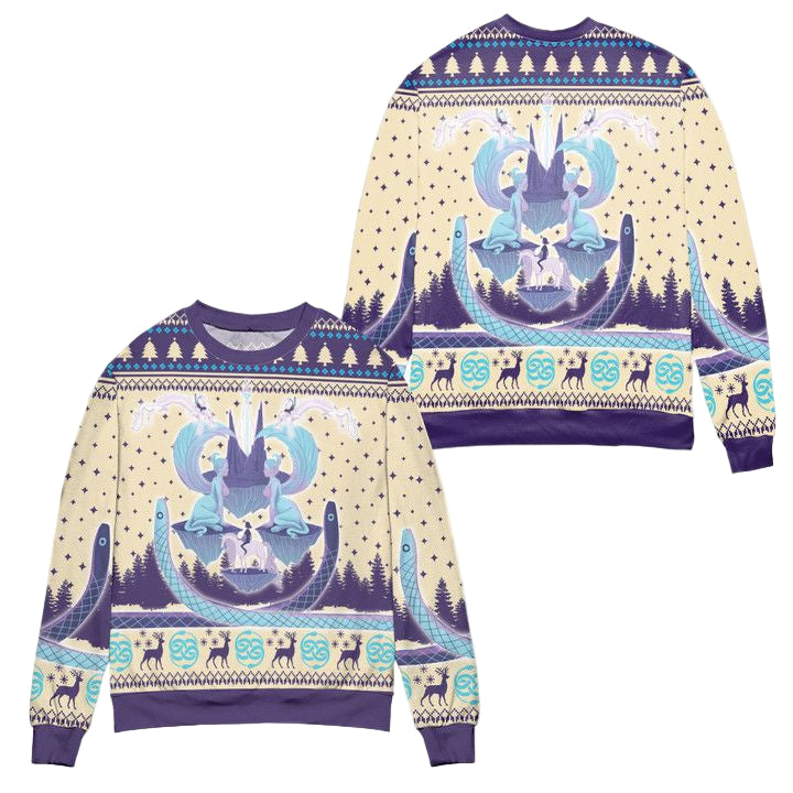 Auryn The Neverending Story Pine Tree Pattern Ugly Christmas Sweater ? Usalast