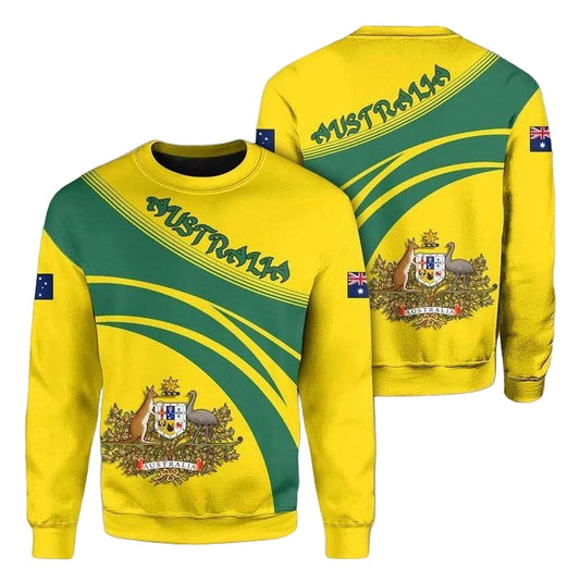 Australia Coat Of Arms Sweater Cricket Style J5W ? Usalast